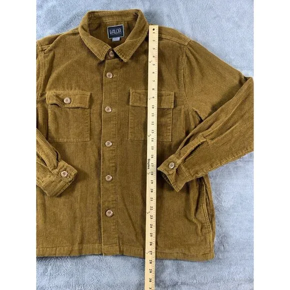 Valor Collective Corduroy Shacket Brown Mens Large Long Sleeve 100% Cotton - Picture 8 of 8